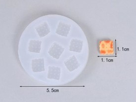 Molde silicona waxmelt 8 mini galletitas mosaiquitos